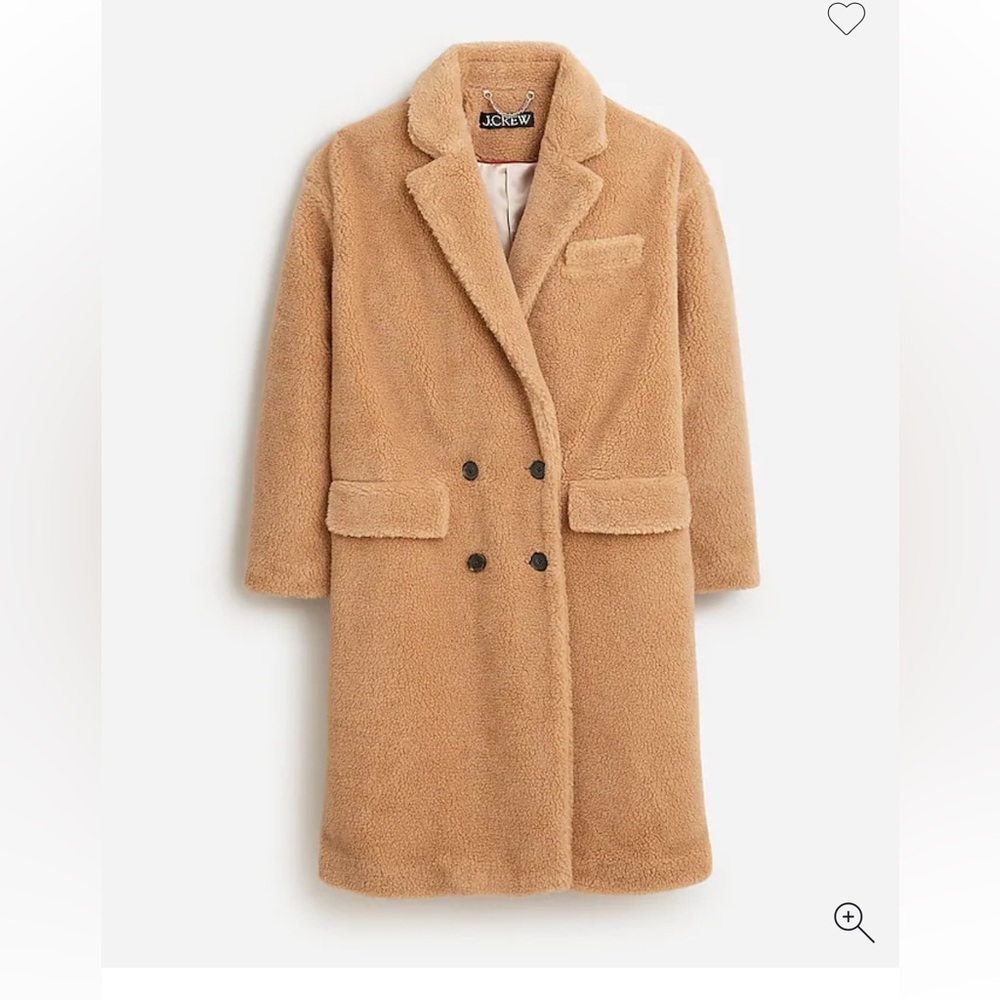 J. Crew Relaxed Topcoat in Sherpa Blend